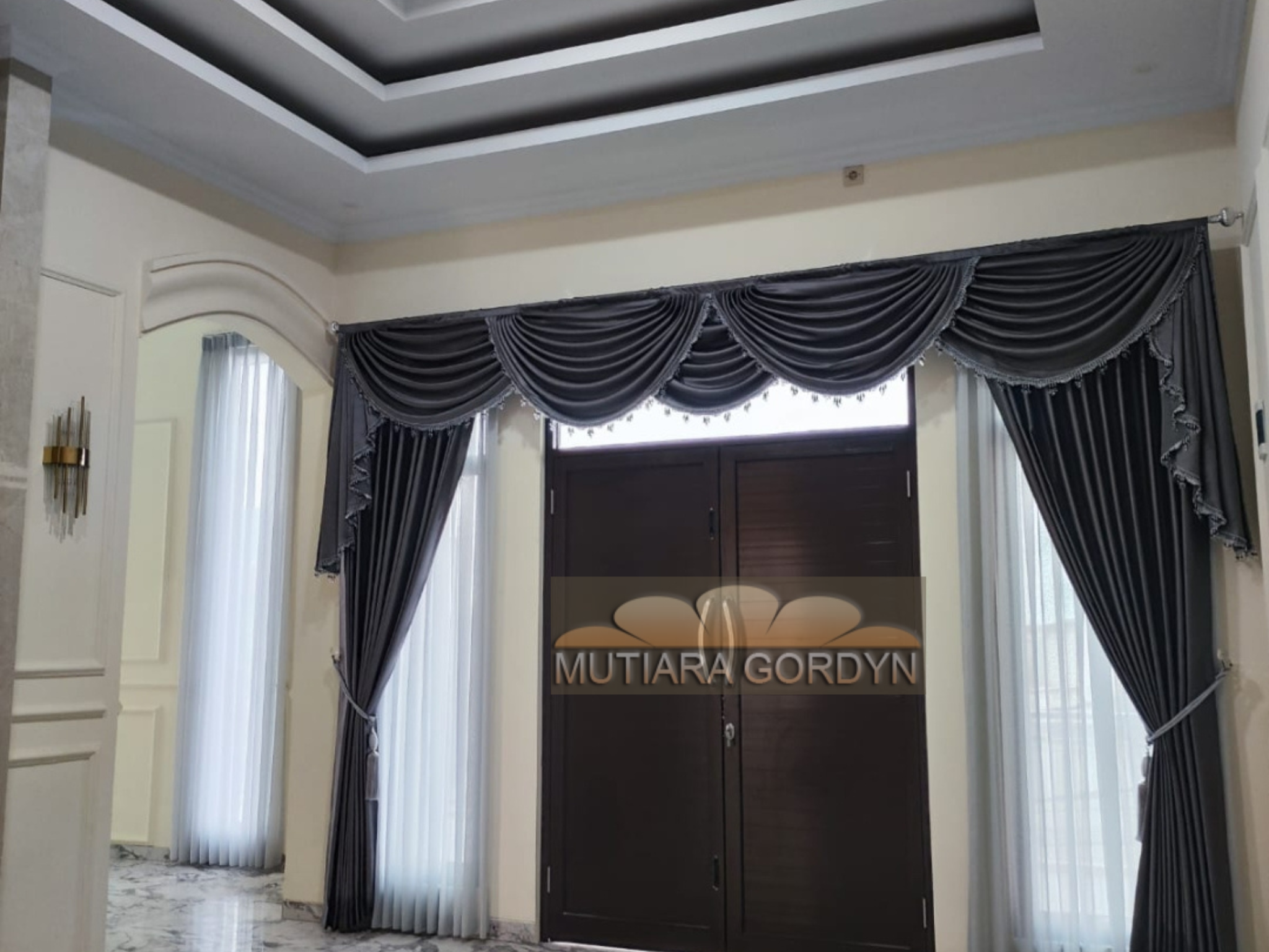 Gorden Minimalis Pejaten | Jual Roller Blind, Wooden Krey Kayu