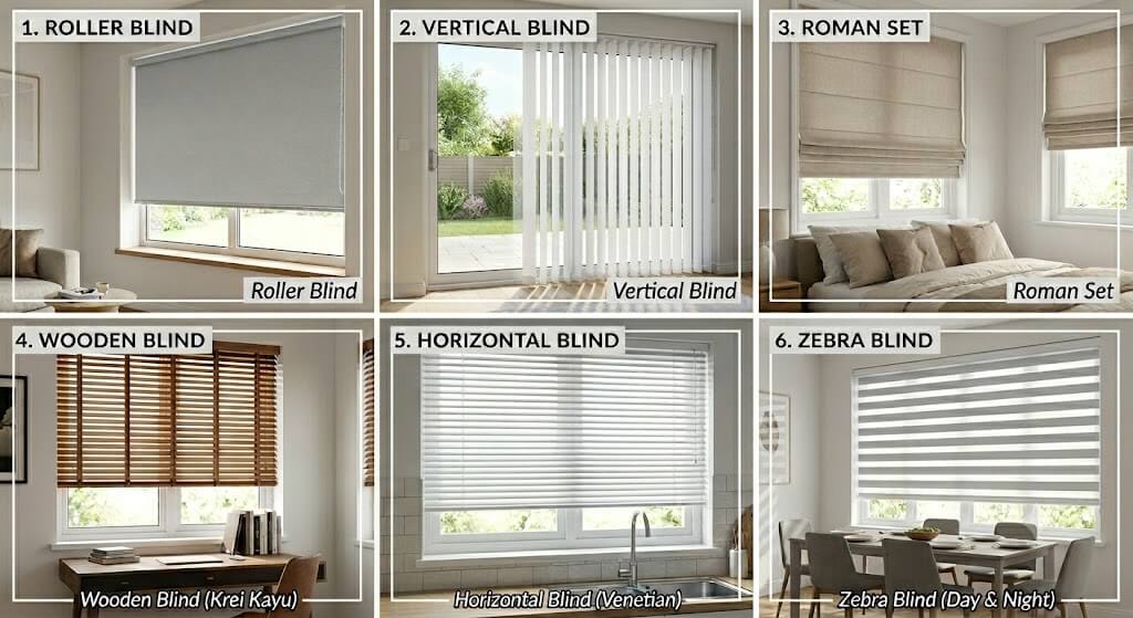 Pusat Penjualan Tirai & Window Blind di Lebak Bulus (Roller, Vertical, Horizontal & Wooden Blind)